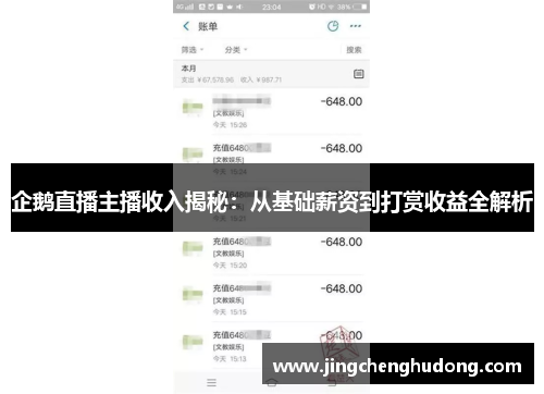 企鹅直播主播收入揭秘：从基础薪资到打赏收益全解析